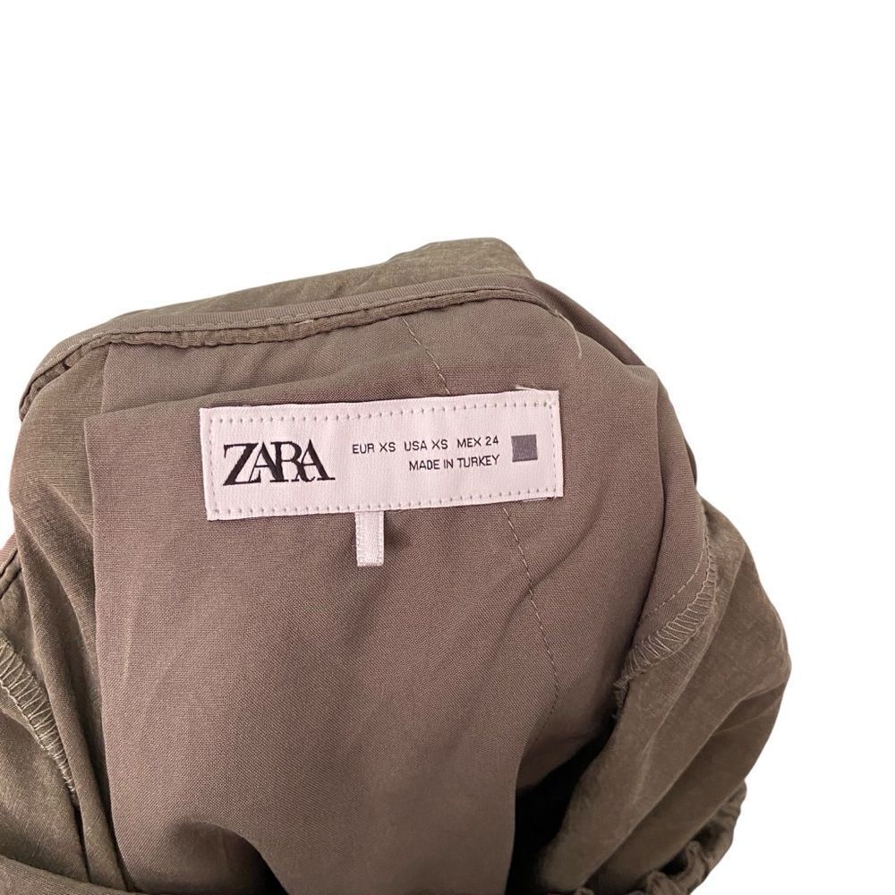 Zara Drawstring Jogger Pants in Olive Green in Size XS - Picture 8 of 8